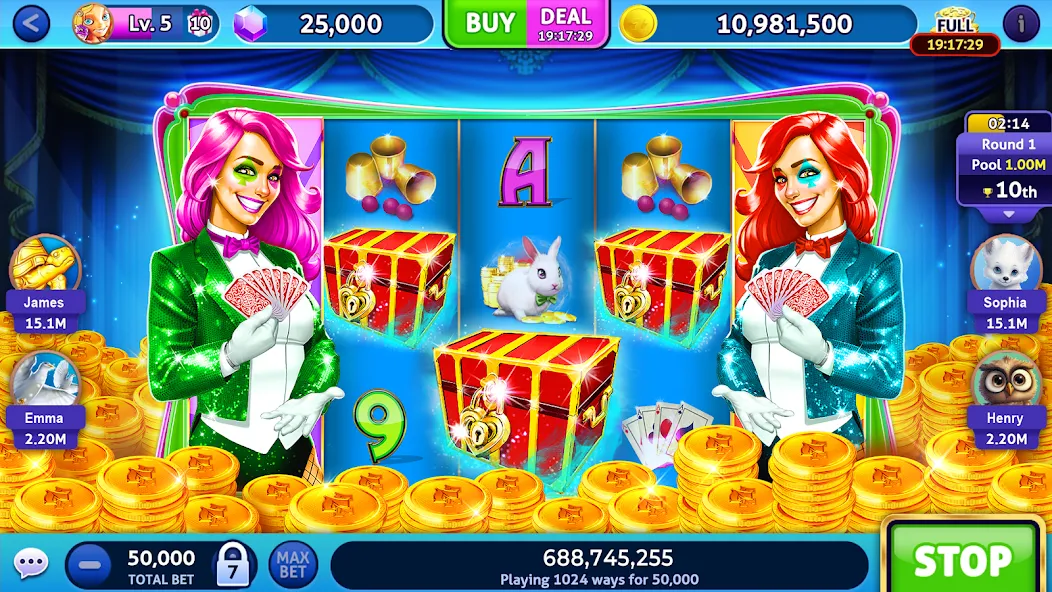 Jackpot Madness Slots Casino (Джекпотджой Слоты)  [МОД Все открыто] Screenshot 1