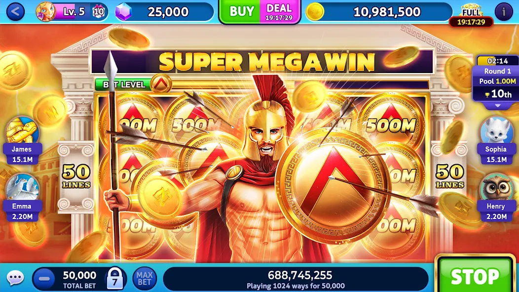 Jackpot Madness Slots Casino (Джекпотджой Слоты)  [МОД Все открыто] Screenshot 2