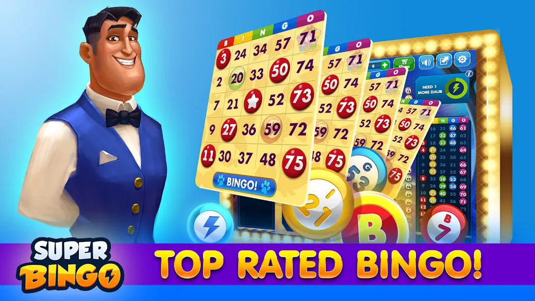 Super Bingo HD - Bingo Games (упер Бинго )  [МОД Много монет] Screenshot 1