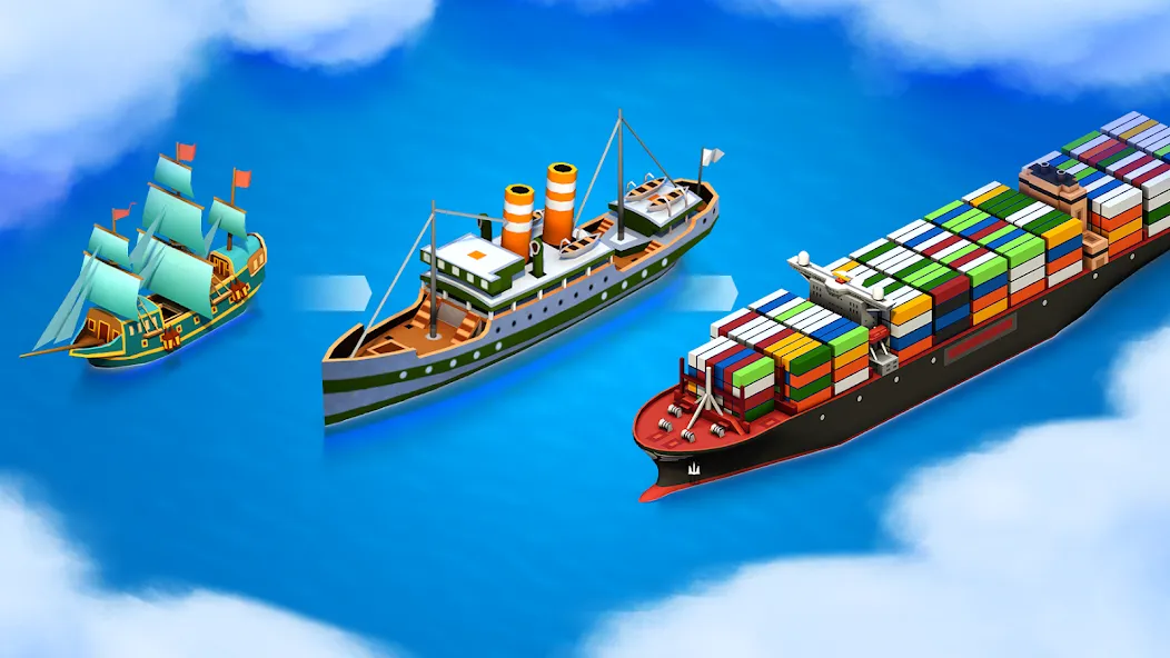 Sea Port: Cargo Boat Tycoon (Си Порт)  [МОД Все открыто] Screenshot 2