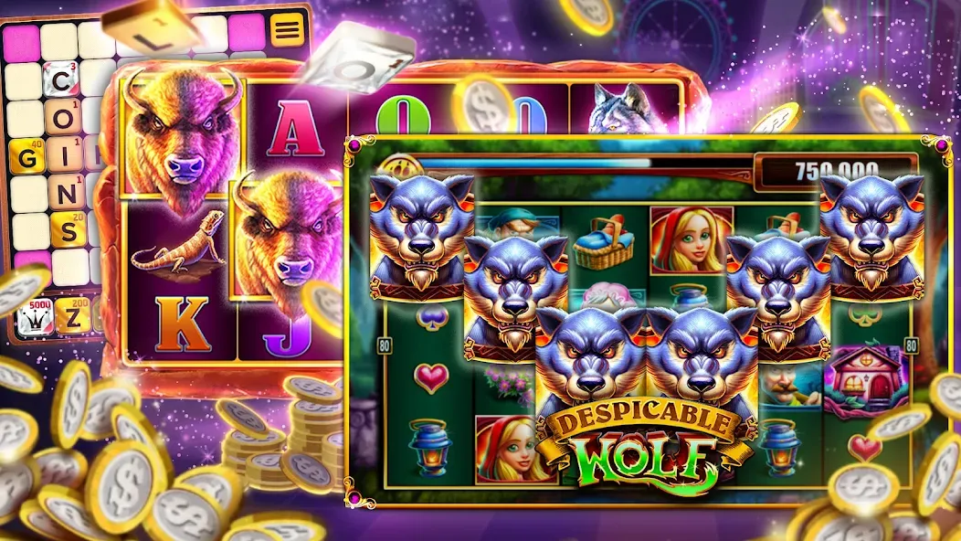 Vegas Downtown Slots & Words  [МОД Бесконечные деньги] Screenshot 4