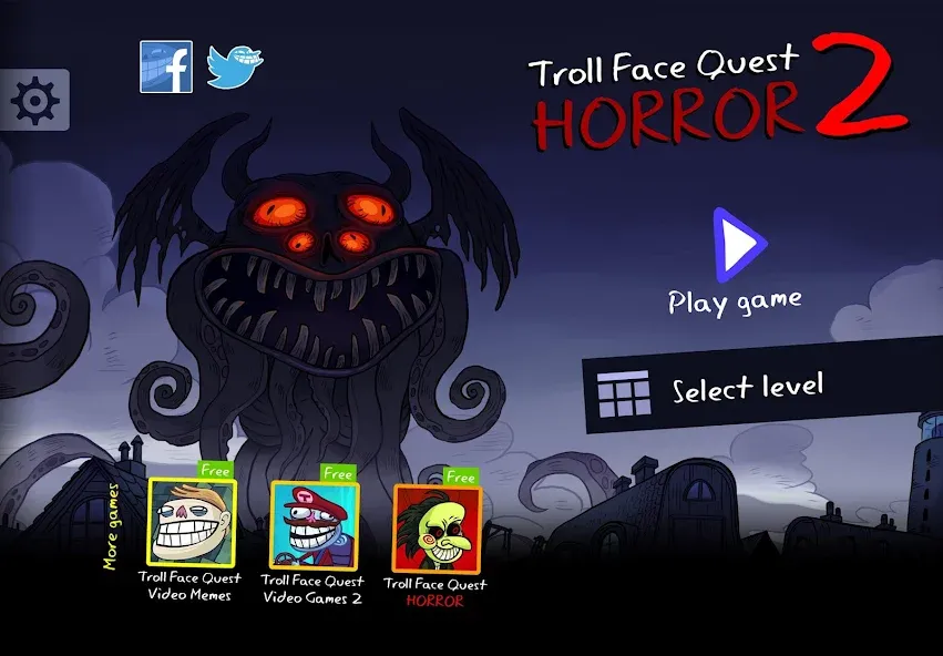 Troll Face Quest: Horror 2 (Тролль Фейс Квест)  [МОД Menu] Screenshot 1