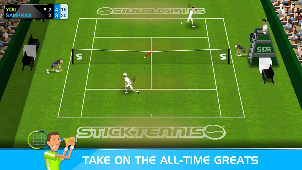 Stick Tennis (Стик Теннис)  [МОД Много монет] Screenshot 2