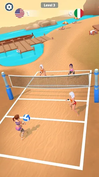 Beach Volleyball Game (Бичволлейбол игра)  [МОД Menu] Screenshot 2