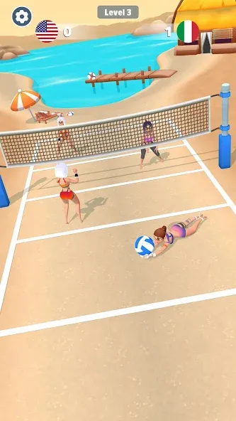 Beach Volleyball Game (Бичволлейбол игра)  [МОД Menu] Screenshot 3