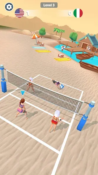 Beach Volleyball Game (Бичволлейбол игра)  [МОД Menu] Screenshot 5