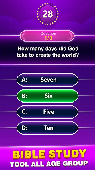 Bible Trivia - Word Quiz Game (Библейская викторина)  [МОД Меню] Screenshot 1