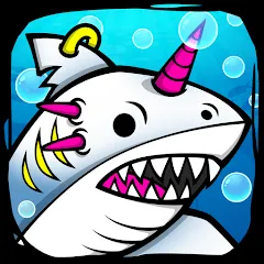 Скачать взломанную Shark Evolution: Idle Game (Шарк Эволюшн)  [МОД Все открыто] - последняя версия apk на Андроид