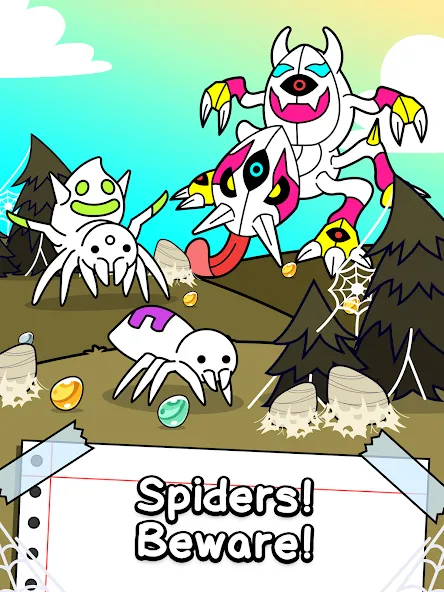 Spider Evolution: Idle Game (Спайдер Эволюшн)  [МОД Много денег] Screenshot 5