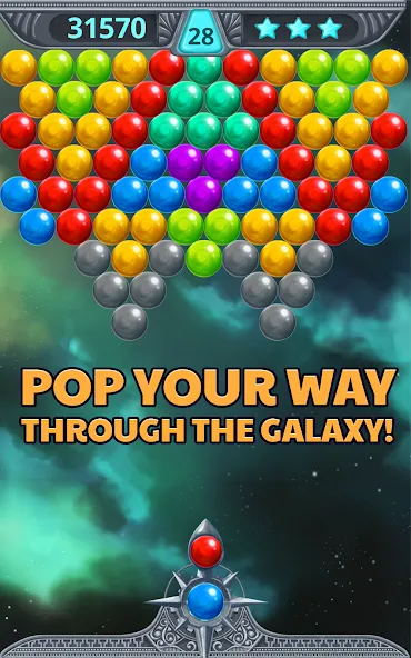 Bubble Shooter Space (Бубль шутер спейс)  [МОД Бесконечные деньги] Screenshot 3