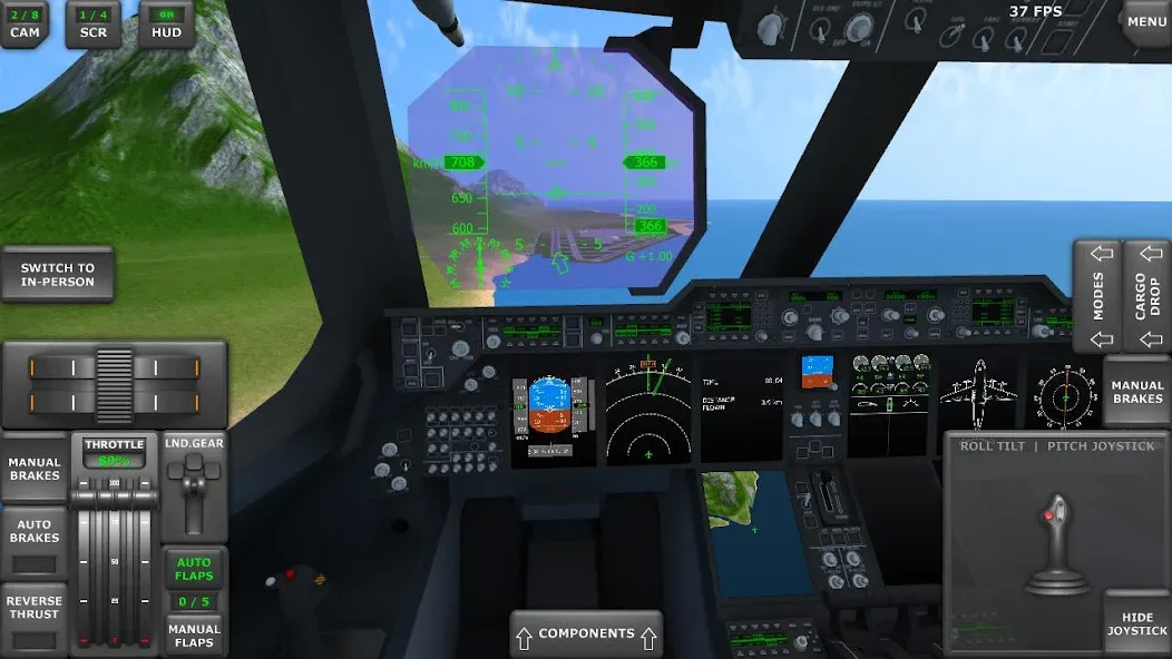 Turboprop Flight Simulator (Турбовинтовой симулятор полета 3D)  [МОД Много монет] Screenshot 3