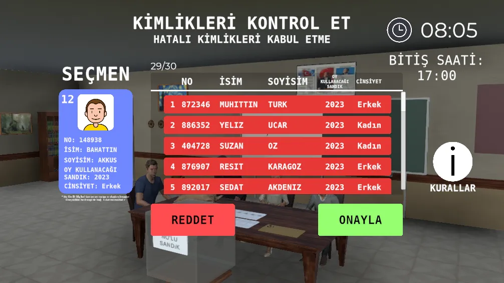 Seçim 2023 Müşahit oyunu  [МОД Бесконечные деньги] Screenshot 3