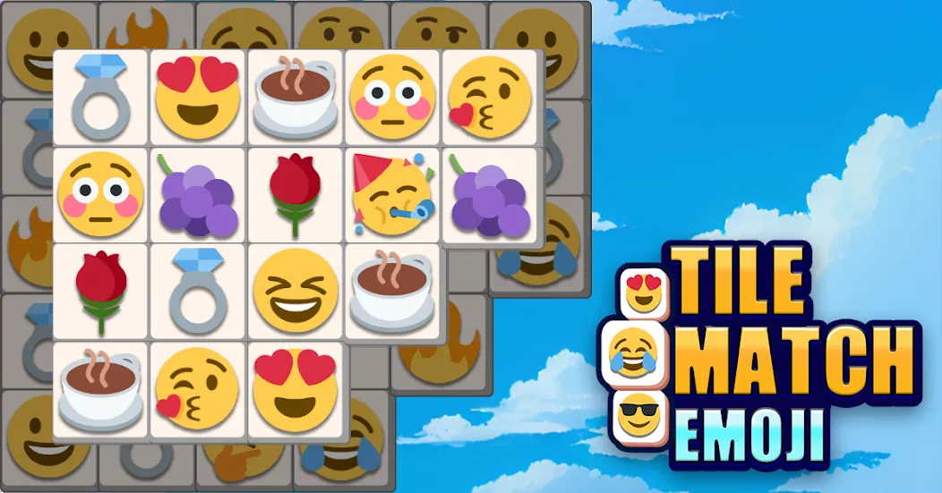 Tile Match Emoji -Triple Tile (Тил Матч Эмоджи)  [МОД Все открыто] Screenshot 1