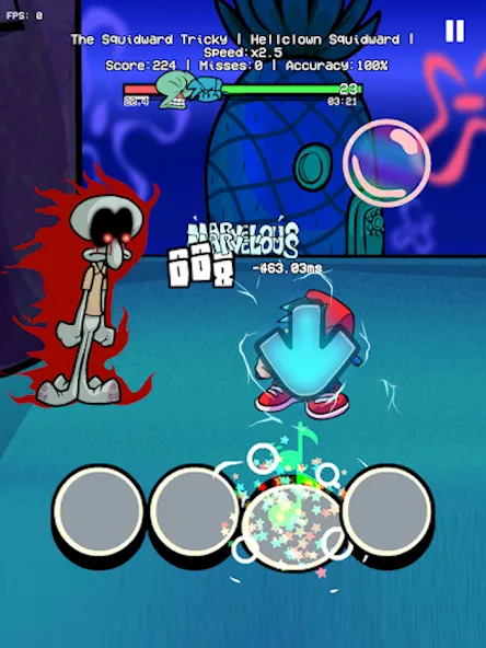 Trickward Undersea Beat Battle (Триковый Фанкин Мод против БФ)  [МОД Меню] Screenshot 4