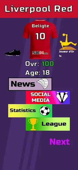 Football Career Sim (Футбольный Карьерный Симулятор)  [МОД Меню] Screenshot 2