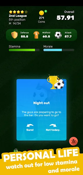 Football Career Soccer Legend  [МОД Unlocked] Screenshot 3