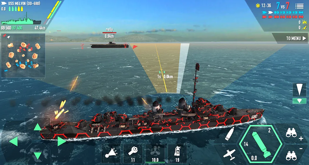 Battle of Warships: Online (Баттл оф Уоршипс)  [МОД Mega Pack] Screenshot 2