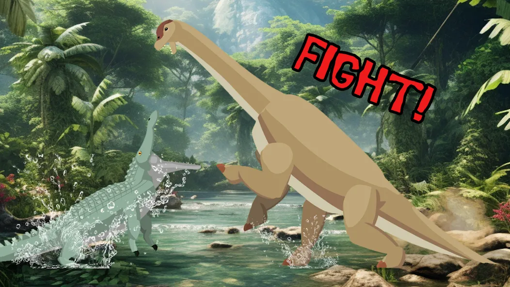 T-Rex Fights Dinosaurs  [МОД Menu] Screenshot 3