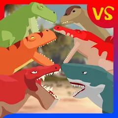 Скачать взломанную T-Rex Fights Dinosaurs  [МОД Menu] - стабильная версия apk на Андроид