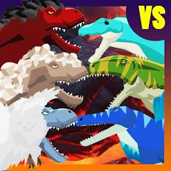 Взломанная T-Rex Fights More Dinosaurs  [МОД Unlocked] - последняя версия apk на Андроид