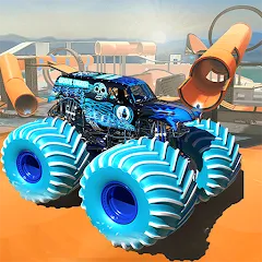 Взломанная Monster Truck Car Game 3d (Монстр Трак Стант)  [МОД Все открыто] - последняя версия apk на Андроид