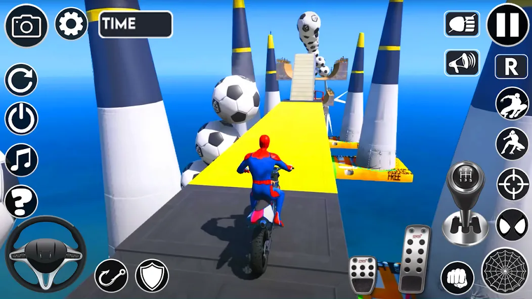 Superhero Tricky Bike Stunt (упергерой Трики Байк Стант)  [МОД Много денег] Screenshot 5