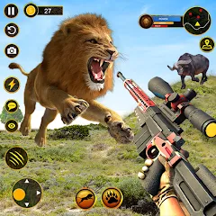 Взлом Sniper Animal Deer Hunter Game (Снайперские игры на животных)  [МОД Меню] - полная версия apk на Андроид