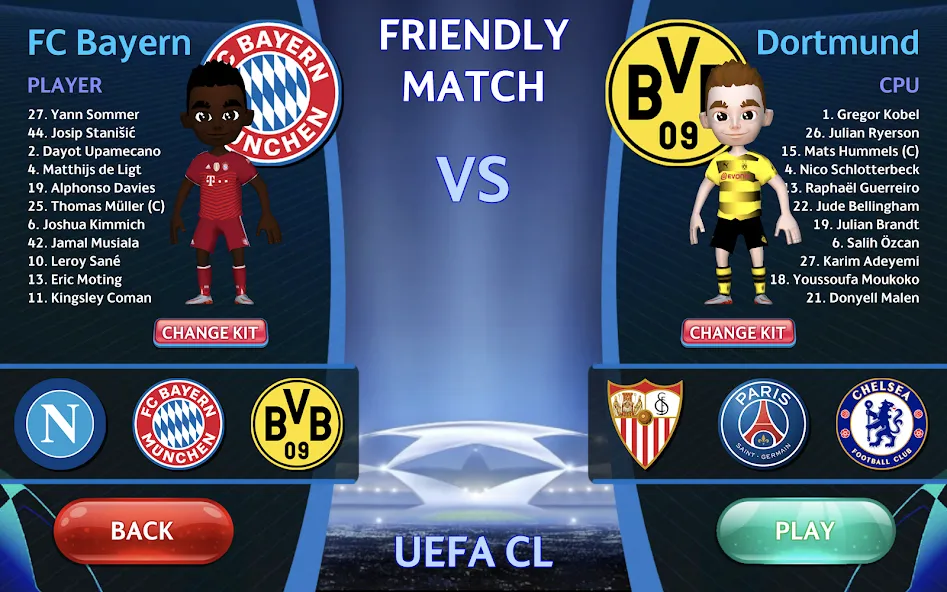 Champions League - UEFA Game (Чемпионс Лига)  [МОД Бесконечные деньги] Screenshot 1