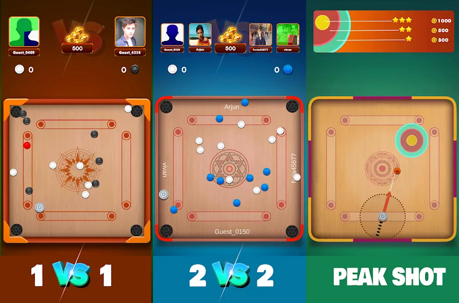 Carrom Board Clash : Pool game (Карром борд пул игра)  [МОД Бесконечные деньги] Screenshot 4