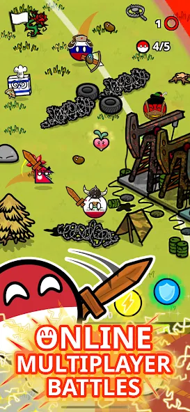 Countryball Potato Mayhem (Кантрибол Потето Мейхем)  [МОД Unlocked] Screenshot 1