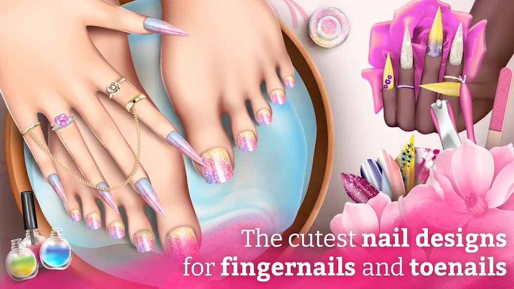 Nail Art Fashion Salon Game  [МОД Бесконечные монеты] Screenshot 1