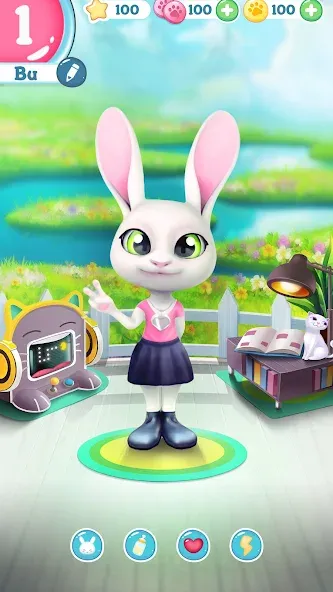 Bu Bunny - Cute pet care game  [МОД Много денег] Screenshot 4