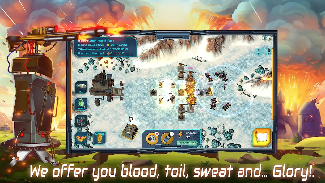 Boulder Base: Defense Strategy (Боулдер Бейс)  [МОД Много монет] Screenshot 3