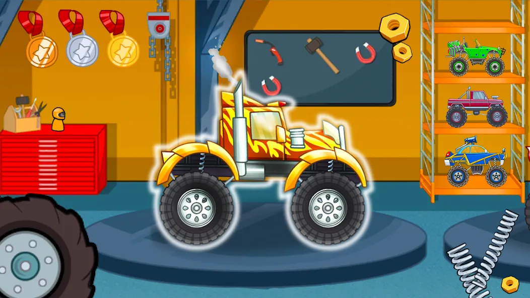 Kids Monster Truck Racing Game  [МОД Mega Pack] Screenshot 5