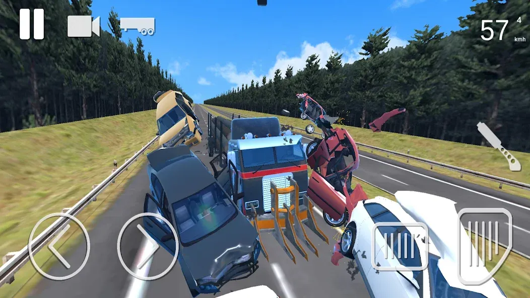 Truck Crash Simulator Accident (Симулятор ДТП с грузовиком)  [МОД Menu] Screenshot 2