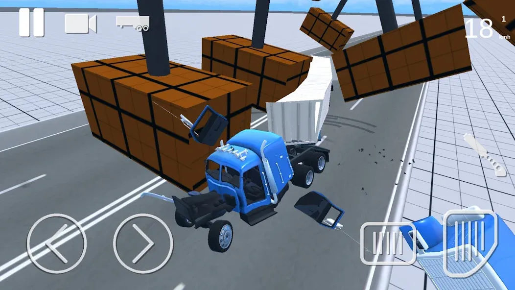 Truck Crash Simulator Accident (Симулятор ДТП с грузовиком)  [МОД Menu] Screenshot 3