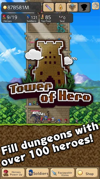 Tower of Hero (Тауэр оф Хиро)  [МОД Unlocked] Screenshot 1