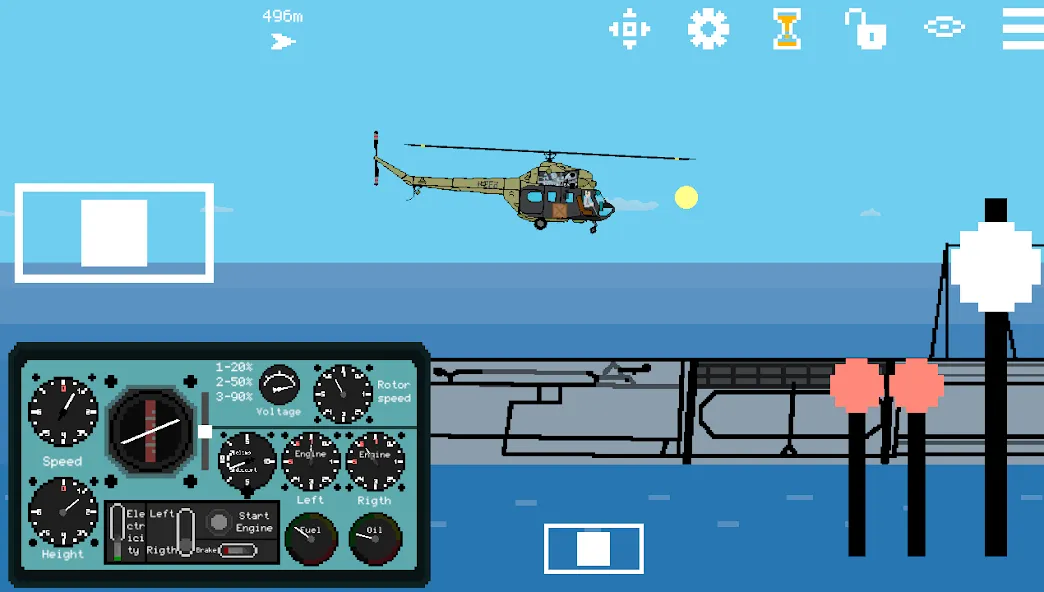 Pixel Helicopter Simulator (Пиксельный симулятор вертолета)  [МОД Menu] Screenshot 1