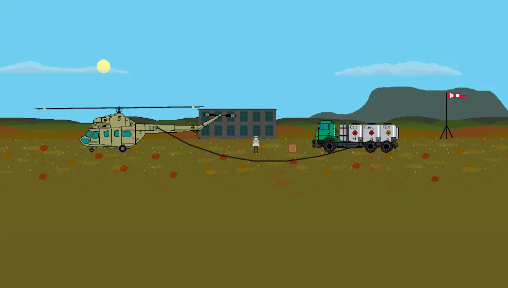 Pixel Helicopter Simulator (Пиксельный симулятор вертолета)  [МОД Menu] Screenshot 3