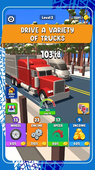 Idle Truck Racing : Cybertruck (Айдл Трак Рейсинг)  [МОД Unlocked] Screenshot 3