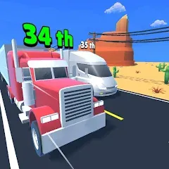 Скачать взломанную Idle Truck Racing : Cybertruck (Айдл Трак Рейсинг)  [МОД Unlocked] - стабильная версия apk на Андроид