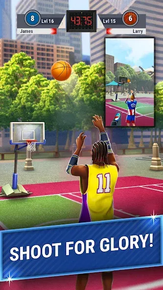 3pt Contest: Basketball Games  [МОД Бесконечные монеты] Screenshot 2