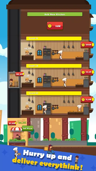 Pizza Tower: Idle Tycoon (Пицца Тауэр)  [МОД Unlimited Money] Screenshot 3