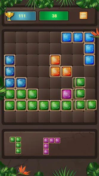 Block Puzzle (Блокголоволомка)  [МОД Бесконечные монеты] Screenshot 1