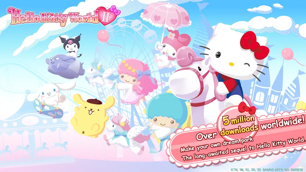HelloKittyWorld2 Sanrio Kawaii (ХеллоуКиттиВорлд2 Санрио Каваии)  [МОД Бесконечные монеты] Screenshot 1