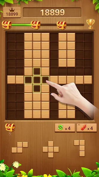 Wood Block Puzzle Addictive  [МОД Много денег] Screenshot 5