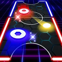 Скачать взломанную Air Hockey Glow HD Ultimate 2D (Эйр)  [МОД Много монет] - полная версия apk на Андроид