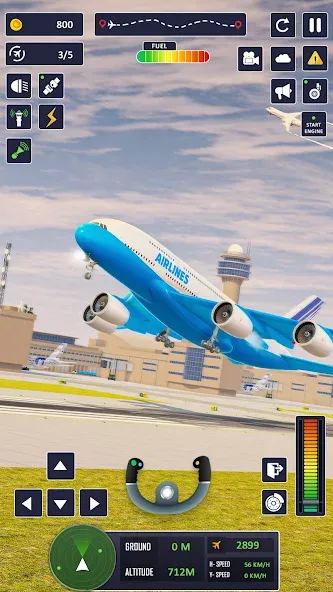 Airplane Game Flight Simulator  [МОД Много монет] Screenshot 1