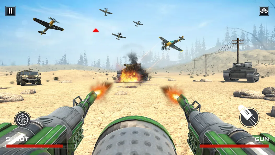 FPS War Games- Aircrafts Games  [МОД Mega Pack] Screenshot 3