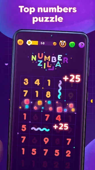 Numberzilla: Number Match Game (Намберзилла)  [МОД Много денег] Screenshot 2